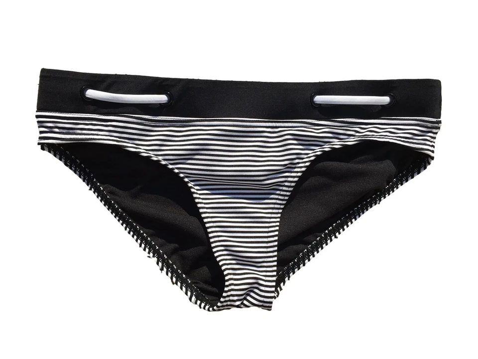 Parte inferior de bikini JAG 304384 para mujer a rayas con bandas (X grande, rayas negras y blancas) Foto 1 de 2