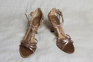 Scarpe eleganti donna Mixit marrone cinturino paillettes tacco 3 5/8'' tg 10 nuove - Foto 1 di 6