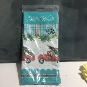 THE PIONEER WOMAN 2 plastic table covers Walmart Christmas Holiday Red Pickup - Picture 1 of 10