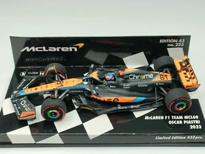 1:43 Minichamps Oscar Piastri Mclaren Mercedes MCL60 2023 - Picture 1 of 7