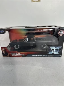Jada Toys Fast X 1:24 1967 Chevrolet El Camino auto pressofusa nera nuova con scatola - Foto 1 di 3