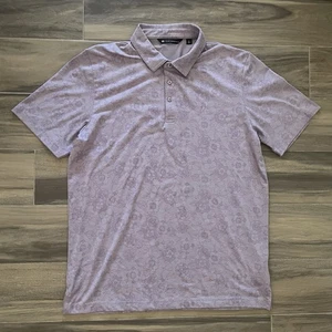 Travis Matthew Golf Shirt Herren Large Allover Floral Blumen Mauve Rosa Kragen - Bild 1 von 6