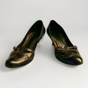 Zara Patent Leather Mary Jane kitten Heel Women Size 8 Y2K Festival Whimsigoth - Picture 1 of 5