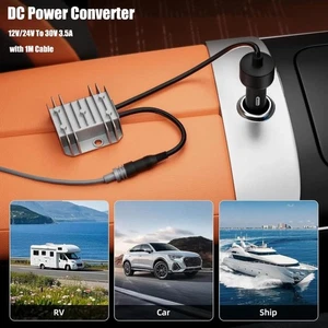 with 1M Cable Car Power Converter DC Boost Converter For Trucks - Picture 1 of 10