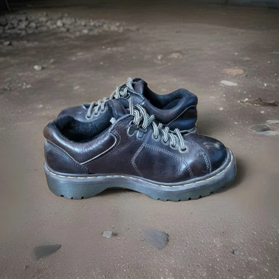 Mujer Doc Martens Reino Unido Talla 5, EE. UU. Talla 7, Cuero Marrón, Grueso, Zapatos de Trabajo Foto 1 de 4