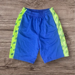 New Balance Women’s Activewear Shorts – Size L | Blue & Neon Green - Picture 1 of 4