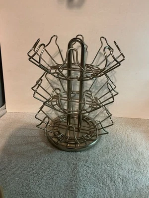 Keurig 24 K Taza Cromo Metal Carrusel Café Cápsula Organizador Gira Color Plata Foto 1 de 2