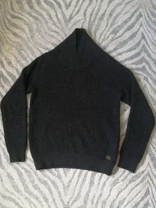 Maglione Scotch & Soda True Gentleman maglia grossa uomo medio nero grigio misto lana - Foto 1 di 13