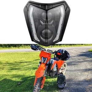 LED Headlight For 200 250 300 450 500 XCW 350 EXC-F XCF-W with Turn Signals Lamp - Picture 1 of 17