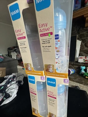 MAM Easy Active 11 Oz Baby Bottles Fast Flow 4+ Months Breast 2 Bottle - Image 1 of 4