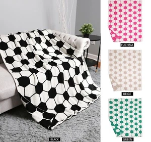 ComfyLuxe Soccer Pattern Throw Blanket - Picture 1 of 27