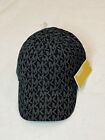 Michael Kors Printed MK Logo Adjustable Baseball Cap Hat Black $68 MSRP Fashion