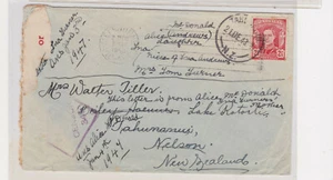 AUSTRALIA cover 1943 censor redirected answered 1947 to New Zealand - Picture 1 of 2