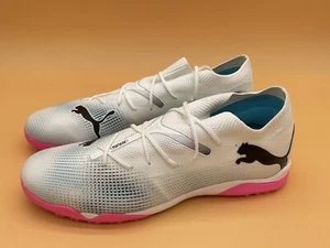 Size 13 Puma Men Future 7 Match Turf Soccer Cleats Shoes White Black NEW - Picture 1 of 6