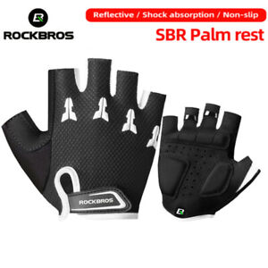 ROCKBROS Children Half Finger Cycling Gloves SBR Shockproof Kids Sports Gloves