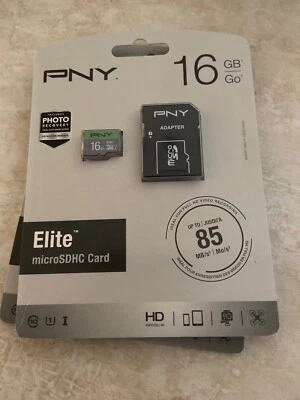 PNY Elite Micro SDHC Card 16 GB  NEW - Image 1 of 2