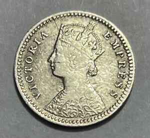 BRITISH INDIA - Queen Victoria - Silver 2 Annas - 1892 - About Uncirculated