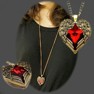 Necklace & Earrings CAPTURED HEART You wrapped my heart in your angel wings...  - Picture 1 of 6