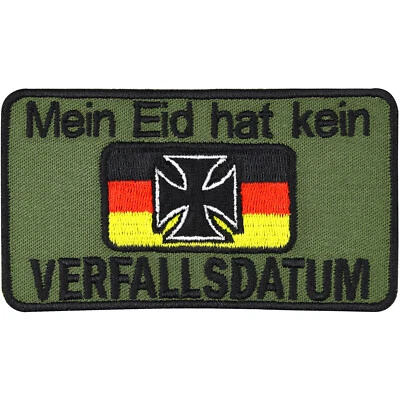 Patch Militär Aufnäher Veteran Abzeichen cross Aufbügler Deutschland 90x50mm