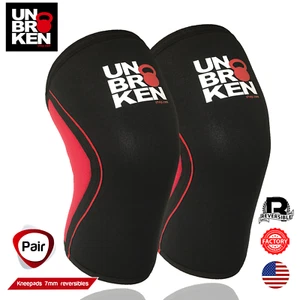 KNEE SLEEVES - Crossfit PRO Weightlifting Kneecap Reversible 7mm - Unbrokenshop - Picture 1 of 12