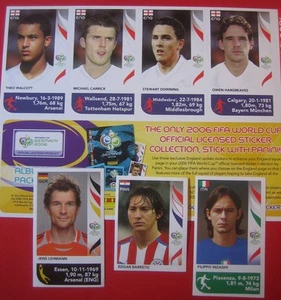 Panini WM 2006 - 4 Engländer Bogen + Barreto + Inzaghi + Lehmann WC 06 - UPDATE - Picture 1 of 1