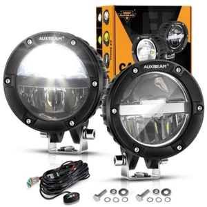 Auxbeam 4Inch 100W Round Offroad Lights White DRL 10000LM LED Driving Light Pods - Picture 1 of 12