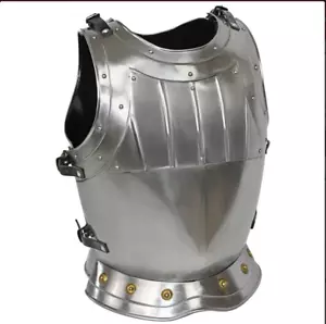 Medieval Armor Suit Wearable 18 Gauge Mild Steel Breastplate Renaissance - Foto 1 di 2