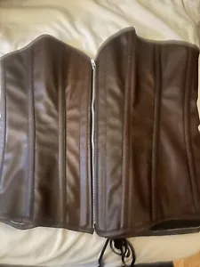 Top Drawer Daisy Corset - Brown Faux Leather - Size XXL(2XL) - Picture 1 of 11