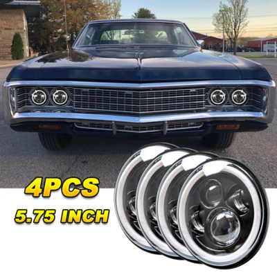 4PCS 5-3/4" 5.75 Inch LED Projector Headlight For Volvo VHD 2001-2019 Jaguar XJS — 第 1/4 张图片