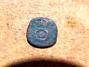 Carlo I 1625-49 Rosa Farthing in rame tipo #4 D11 - Foto 1 di 2