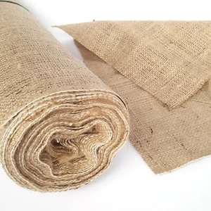 ½m x 138cm Natural Hessian 280gsm Burlap Jute Eco Arts Craft Sewing Material - Bild 1 von 4