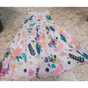 Girls Summer dress L (10/12) Sleeveless Textured Waist Band - Picture 1 of 4