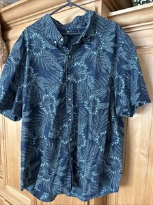 NICE Reyn Spooner Shirt Mens 3XL TAILORED Blue Floral Island Aloha EUC - Picture 1 of 4