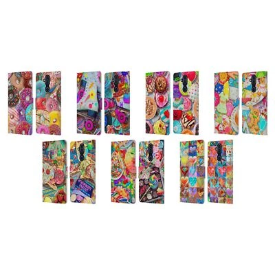 OFFICIAL AIMEE STEWART COLOURFUL SWEETS LEATHER BOOK CASE FOR NOKIA PHONES - Image 1 of 4