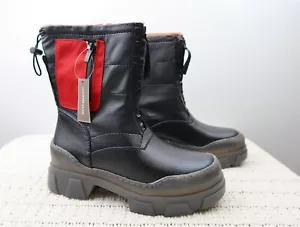 Franco Sarto Women’s Galaxy Black Red Waterproof Platform Boot - Size 8.5 - Picture 1 of 6