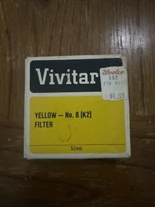 NOS Woolco Price Tag 52mm Vivitar Yellow Filter Set - Mint New Old Stock NOS - Picture 1 of 2