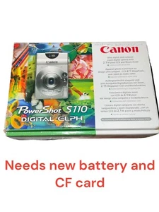 Canon PowerShot S110 Silver 1.5" LCD 2.1MP 2x Optical Zoom Digital Elph Camera - Picture 1 of 11