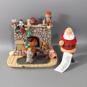 Hallmark Santas Favorite Stop Fireplace 1993 in Box 2 Signatures With Defects - Picture 1 of 24