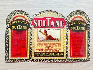 Ancienne étiquette Sultane Cire liquide - Publicité  Collection Pub - Picture 1 of 2