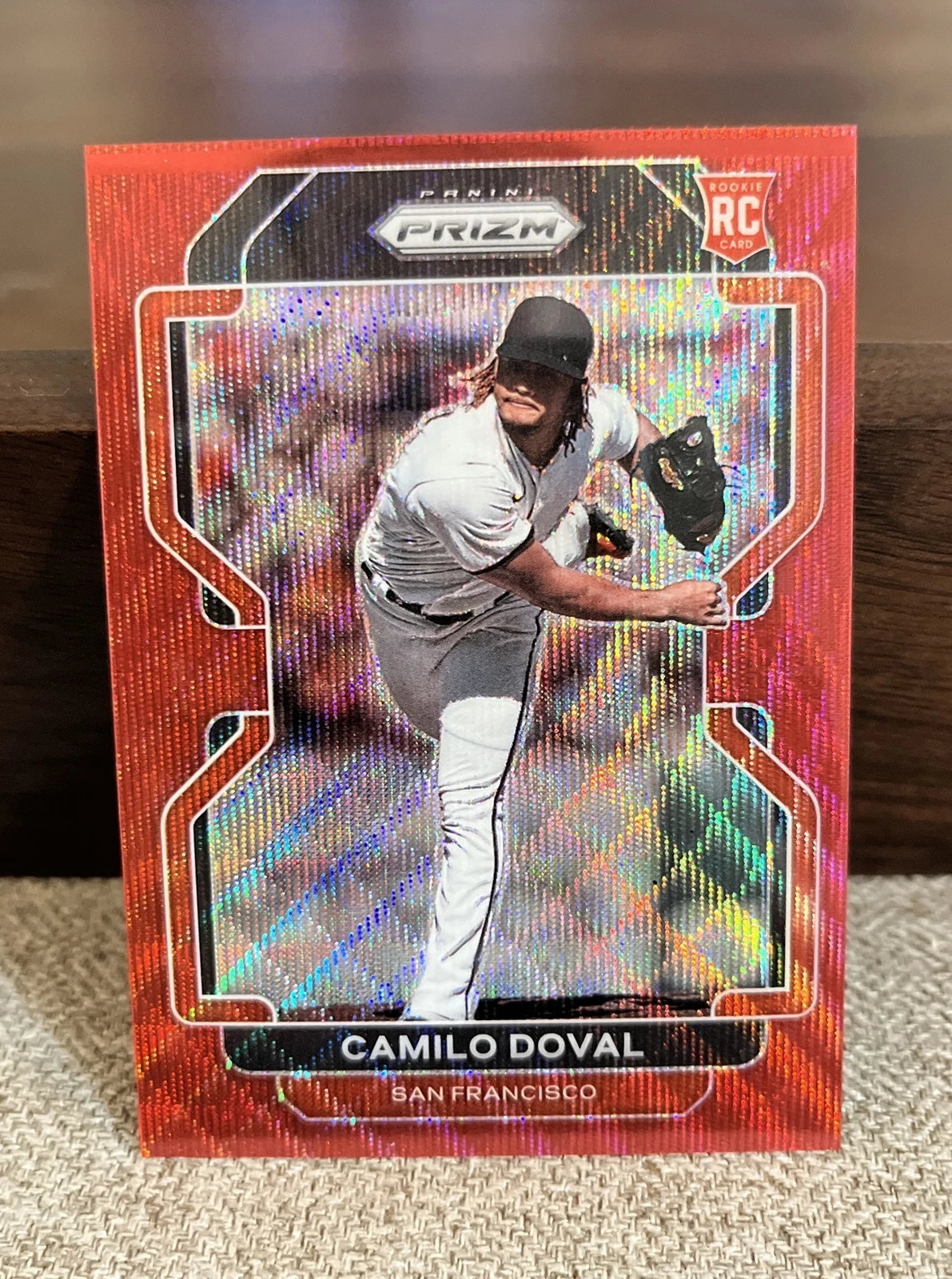 Camilo Doval 2022 Panini Prizm Red Wave /99 Parallel No 58