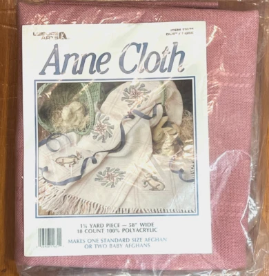 Anne Cloth Dusty Rose  1.25 yd 58" wide NEW Leisure Arts pink cross stitch F - Image 1 of 4
