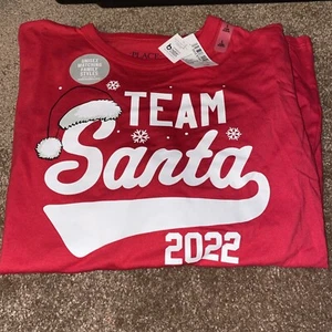 NWT Christmas Graphic Tee T Shirt Boy Girl Team Santa 2022 Children’s Place - Picture 1 of 2