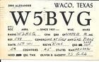 QSL 1951 Waco  Texas   radio card