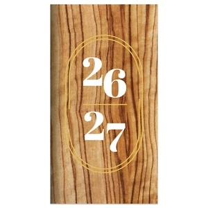 2026-2027 Classic Oak Small Monthly Pocket Planner - Picture 1 of 10