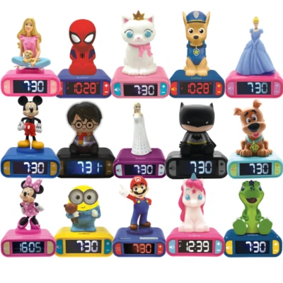 LEXIBOOK DISNEY DIGITAL ALARM CLOCK NIGHT LIGHT W/ SNOOZE - 15 DESIGNS - RL800 - Image 1 of 4