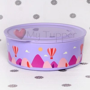 NEW Tupperware Cookie Biscuit Baseline Canister in Mauve Balloons Mountain - Picture 1 of 1