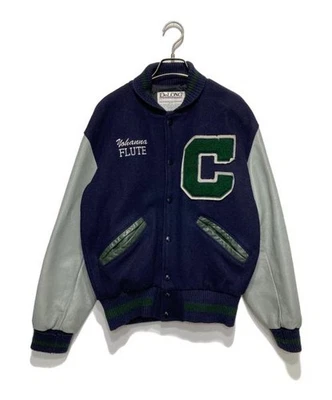 Arm Leather Stadium Jacket Men's Brown Leather Coat Used - Image 1 of 4