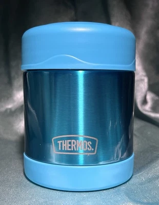Tarro de comida de acero inoxidable aislado al vacío Thermos Kid's “FUNtainer”/10 oz, azul Foto 1 de 4