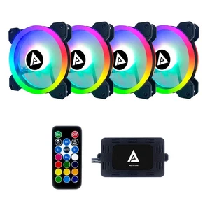 Apevia TL4-RGB Twilight 120mm Silent Dual-Ring RGB Color Changing LED Fan...  - Picture 1 of 5