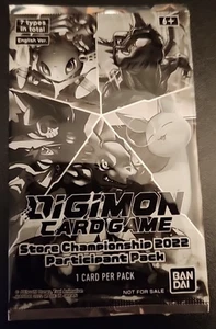 Digimon TCG - Store Championship 2022 Participant - Sealed Pack - Bandai - NEW - Picture 1 of 1